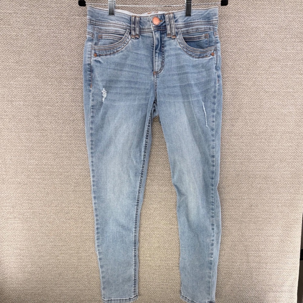 Democracy Absolution Skinny Jeans Light Wash Distressed Size 6